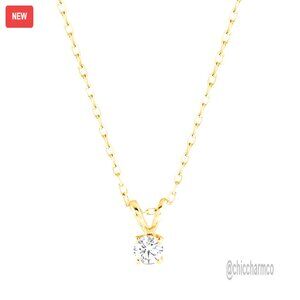 0.25ct Lab Grown Diamond Pendant Necklace 14k Gold 16-18in Chain